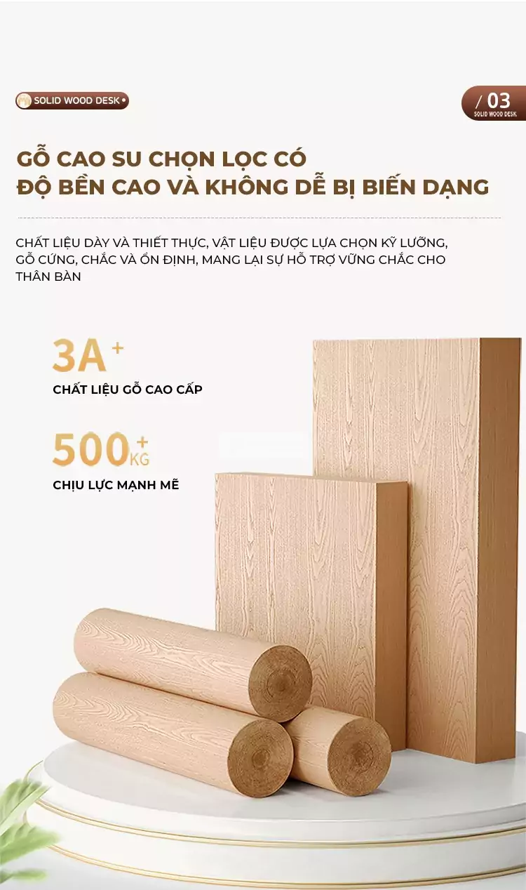 chi tiết chất liệu của Bàn chữ L gỗ tự nhiên cao cấp SD30