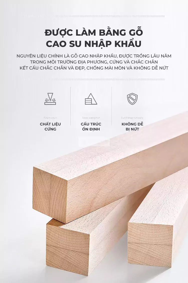 ưu điểm chất liệu của Bàn gỗ tự nhiên phong cách tối giản SD26
