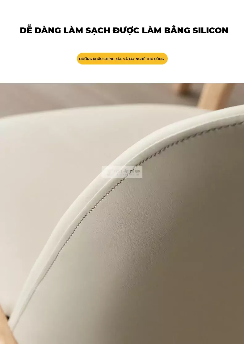Ghế gỗ kết hợp nệm cao cấp SD106 sử dụng nệm da dễ dàng vệ sinh