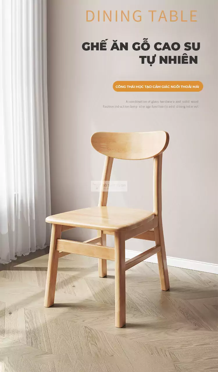 Ghế gỗ tự nhiên phong cách tối giản SD112