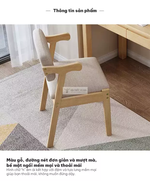 tùy chọn màu sắc của Ghế gỗ tự nhiên thiết kế tay vịn thoải mái SD109