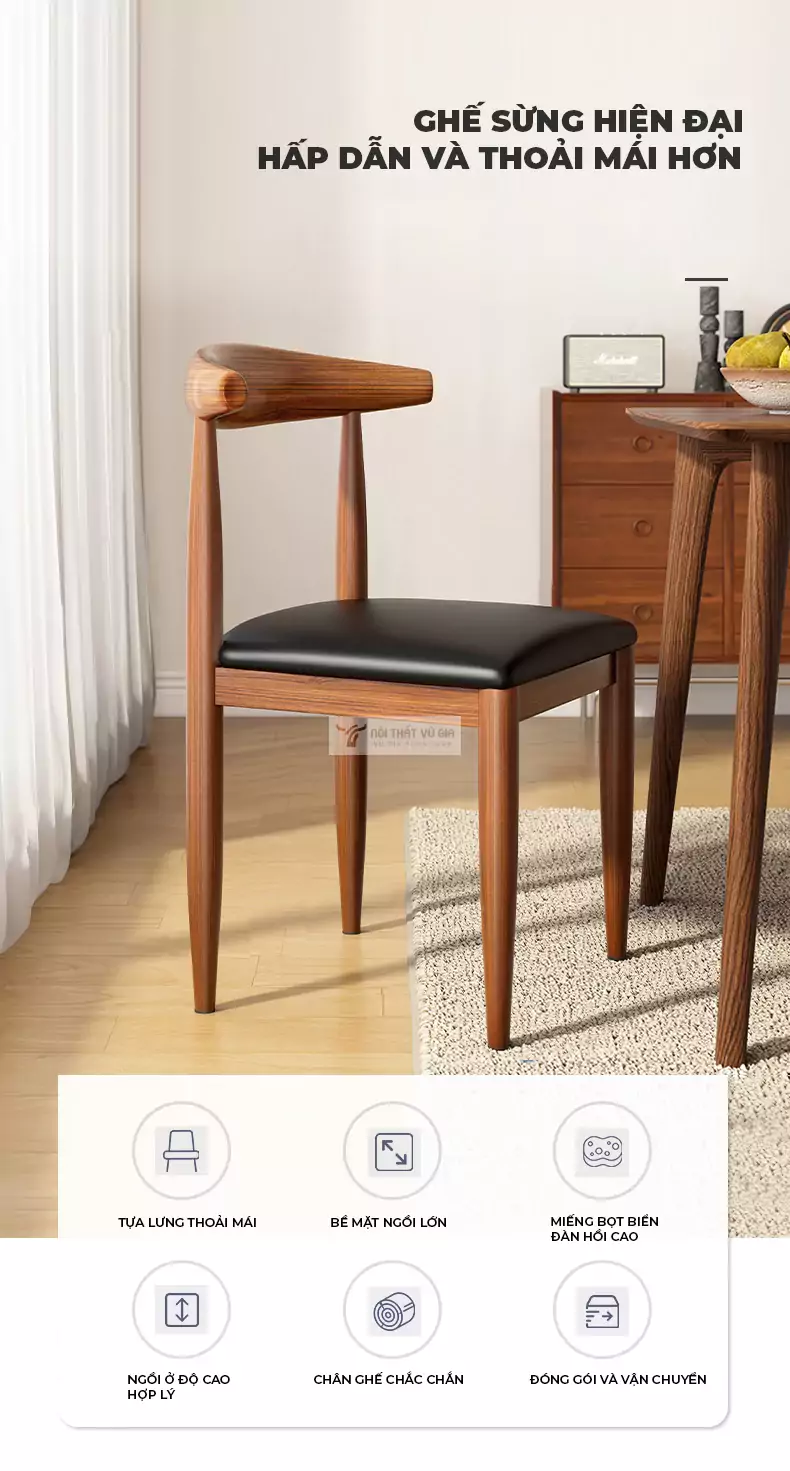 Ghế gỗ tự nhiên thiết kế tinh tế SD114