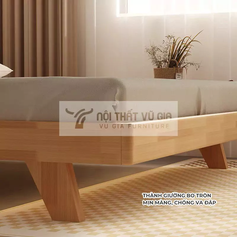 chi tiết chân của Giường gỗ tự nhiên thiết kế tinh tế BR6