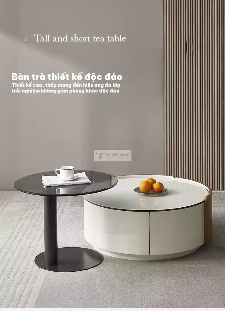 tùy chọn bàn trà của Kệ tivi sàn thiết kế hiện đại LV01